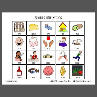 Spanish K initial words