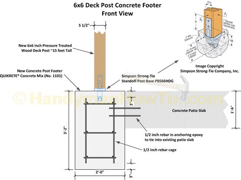 How to dig a deck post concrete footer and build a rebar reinforcing ...