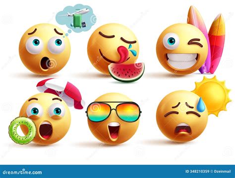 Pig Emoji Clipart Characters Set. Emojis 3d Piglet Collection In Cute ...