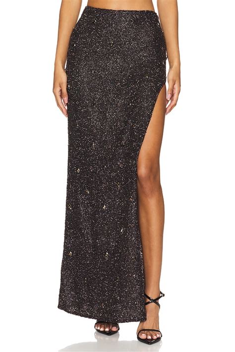 Khanums Mesh Maxi Skirt in Brown | REVOLVE