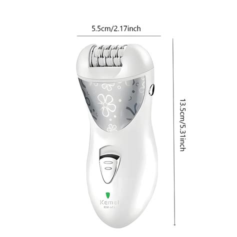 Kemei KEMEI KM-505 Hair Remover Epilator Rechargeable Electric Lady ...