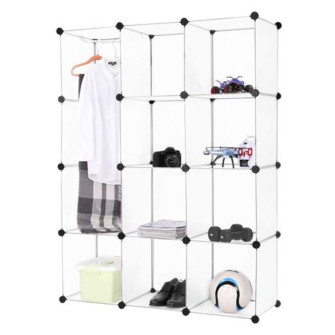 House of Quirk 12-Cube DIY Shoe Rack Storage Drawer Unit Multi Use ...