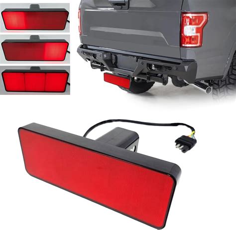 Amazon.com: Light-Up Rectangular Trailer Hitch Receiver Cover Brake ...