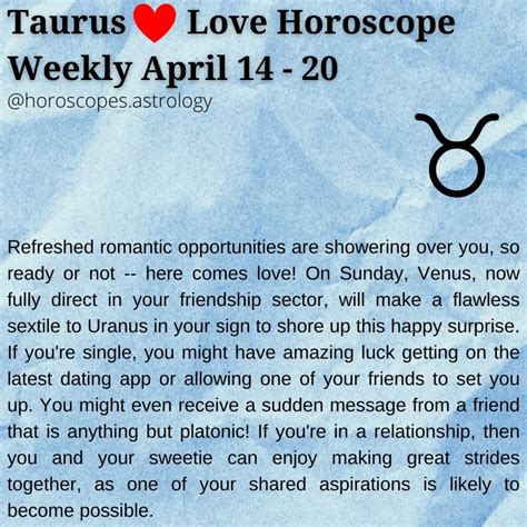 🔮 Horoscopes & Astrology | Your Weekly Love Horoscope For April 14 - 20 ...