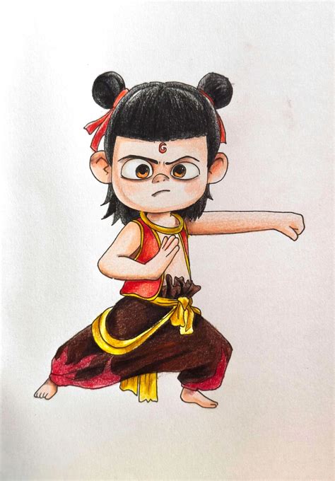 哪吒之魔童闹海图片绘画教程 - 抖音