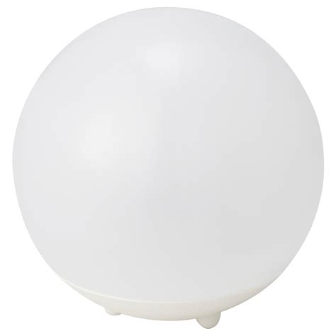 SOLVINDEN LED solar-powered floor lamp outdoor/globe white - IKEA