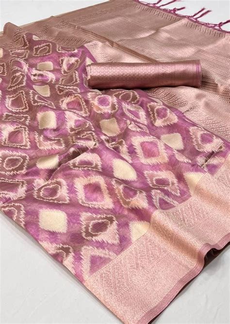 Bollywood actress Kalki Koechlin Pure Handloom Tissue Pink Saree USA ...