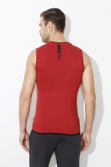 Buy Men Red Solid Casual Gym Vest Online - 668599 | Van Heusen