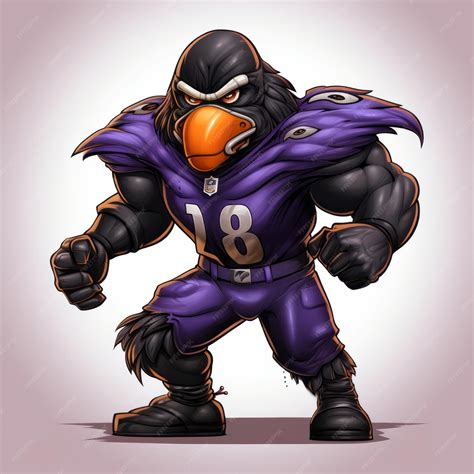 Premium Photo | Raven Gridiron Glory The Majestic and Dynamic Mascot of ...