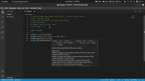 Image result for Pong Python Code Turtle Tutorial