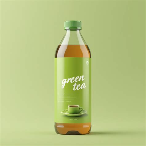 Green Tea Bottle Label Design | Stable Diffusion Online