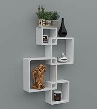 Wooden Twist Rafuf Wooden Intersecting Wall Shelves (Set of 8 ...