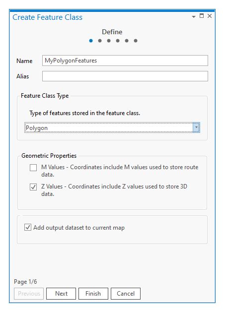 Rezultat imagine pentru Creating Feature Class ArcGIS Pro