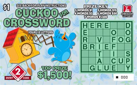 Cuckoo for Crossword - Lottery Scratch Tickets | Oregon Lottery