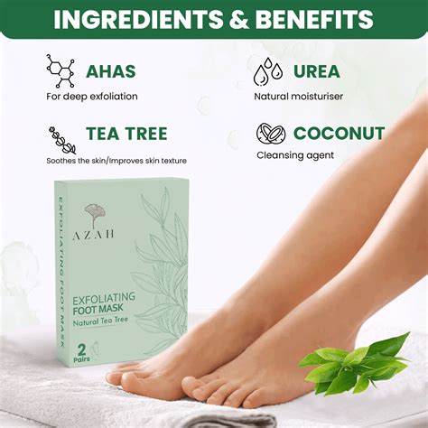 Buy Exfoliating Foot Mask Tea Tree Online | Foot Peel Socks Pack of 2 ...