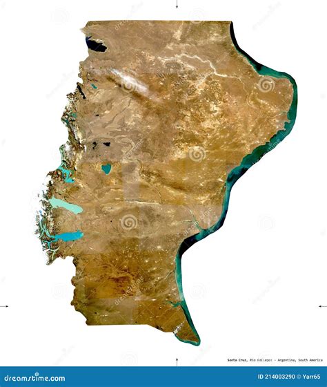 Santa Cruz Argentina Aislada. Satélite Centinela2 Stock de ilustración ...