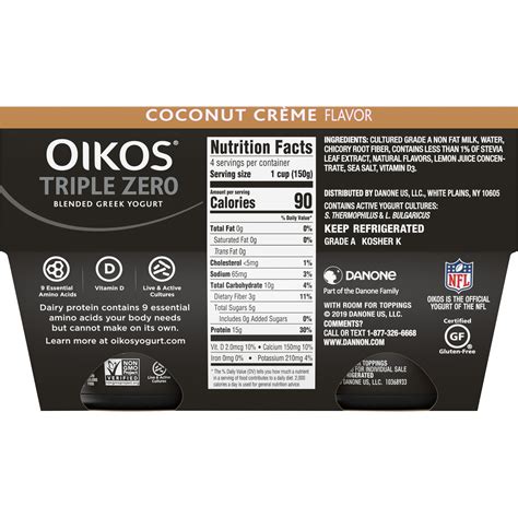 Oikos Triple Zero Nutritional Value | Besto Blog