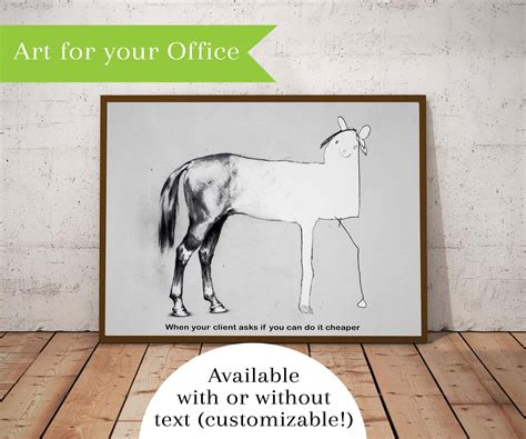 Horse Drawing Meme Art - Horse Drawing - Art for Artists - Office Art ...