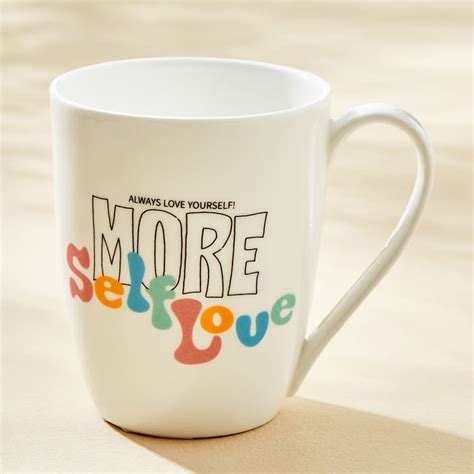 Buy Fido Sip & Inspire Bone China More Self Love Print Coffee Mug ...