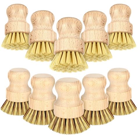 Amazon.com: Queekay 12 Pcs Bamboo Dish Brush, Wooden Dish Scrub Brush ...