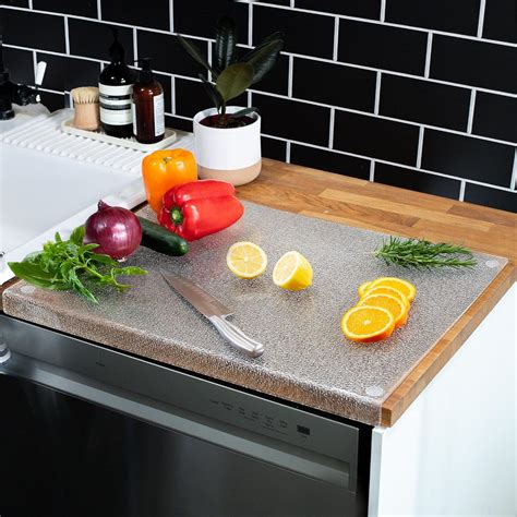 Amazon.com: Acrylic Cutting Board With Counter Lip - Extra Large ...