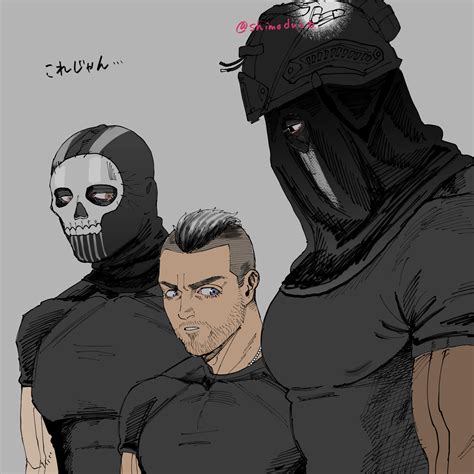 ghost, soap, and konig (call of duty and 1 more) drawn by shimoda ...
