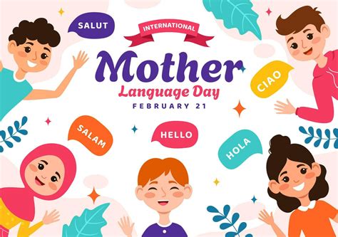 International Mother Language Day Vector Illustration on February 21 ...