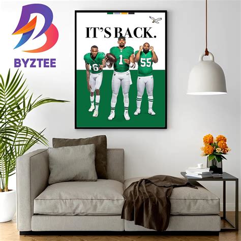 Philadelphia Eagles Its Back Poster Home Decor Poster Canvas - Byztee