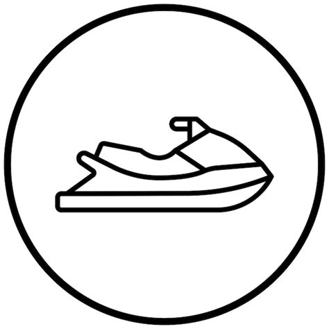 Jet ski icon style | Premium Vector
