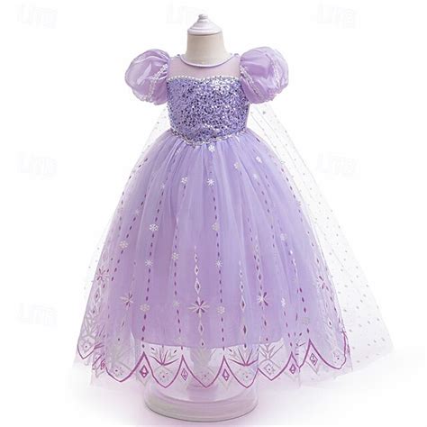 Kids Girls' Dress Party Dress Snowflake Short Sleeve Formal Performance ...