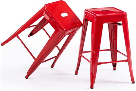 Buy Vogue Furniture Direct 24 Inch Metal Bar stools, Backless Counter ...