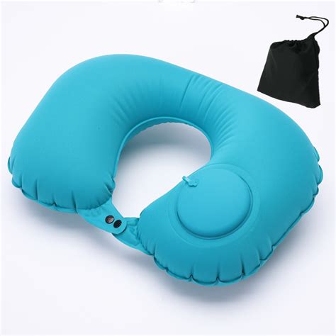 pvc植绒毛绒布套tpu自动充气枕 户外旅游旅行靠抱枕 U形U型枕头-阿里巴巴