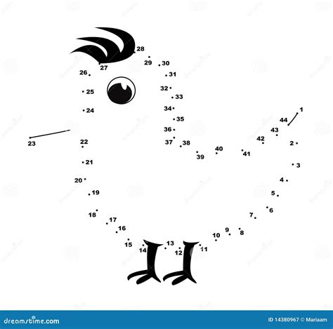Connect the Dots Coloring Page Stock Vector - Illustration of challenge ...
