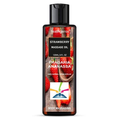 Healthgenix Sensual Strawberry Massage Oil - 120ml | Blend of Almond ...