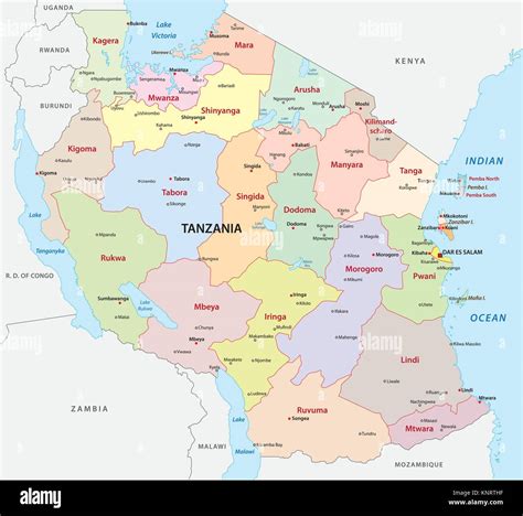 Tanzania map hi-res stock photography and images - Alamy
