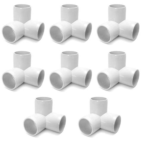 Buy QWORK 3 Way 1 1/4" Tee PVC Fitting Elbow,8Pack PVC Fitting ...