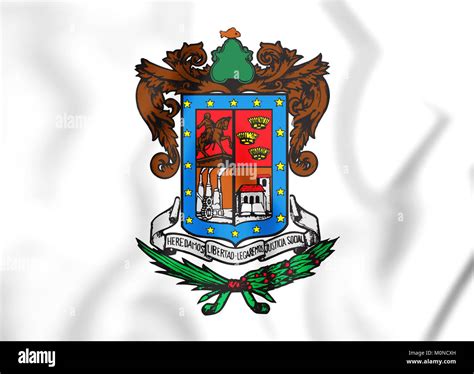 3D Flag of Michoacan, Mexico. 3D Illustration Stock Photo - Alamy