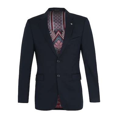 Buy Men Solid Blue Formal Jacket Online - 553390 | The Collective