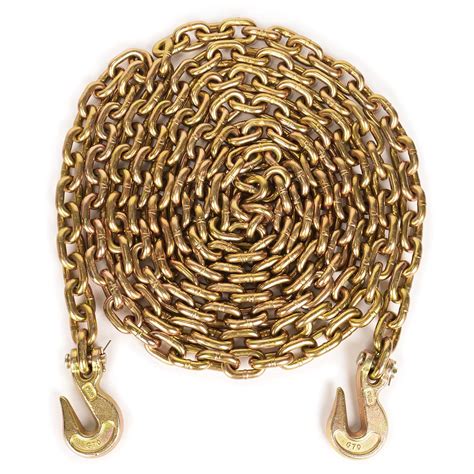 Aain Transport Tow Chain 3/8" Heavy Duty Log Chains with Hooks Grade 80 ...
