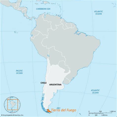 Strait Of Magellan On World Map