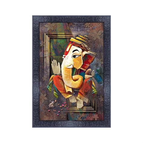 pnf Poster And Frames Ganesh Ji Wall Painting With Acrylic Sheet | For ...