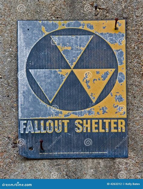 Fallout Shelter Sign stock photo. Image of fission, deepearth - 4263312