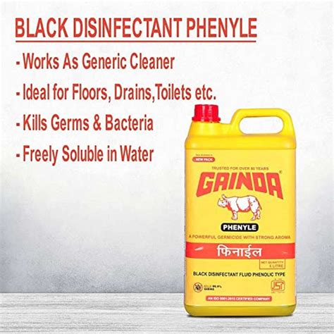 GAINDA Black Phenyle Plain 5ltr PLAIN Price in India - Buy GAINDA Black ...
