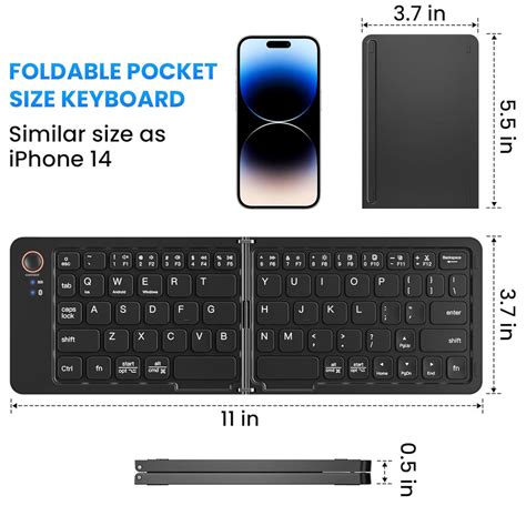 Buy Foldable Bluetooth Keyboard with Touchpad - Portable Wireless ...
