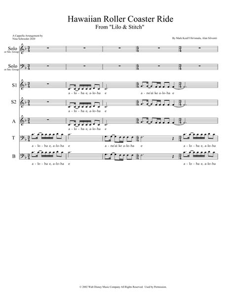 Hawaiian Roller Coaster Ride (arr. Nina Schroeder) by Alan Silvestri ...