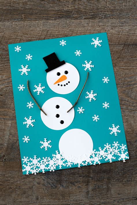 Paper Snowman Art easy craft for kids Christmas Arts And Crafts, Winter ...