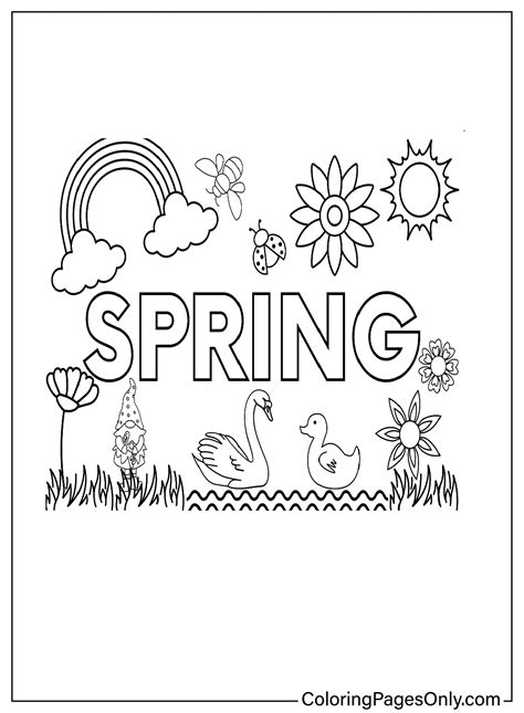 Free Spring Coloring Pages Printable: Fun & Easy! - Printables for Everyone