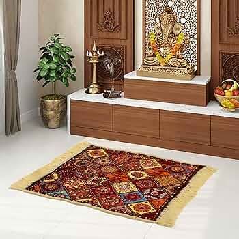 Kuber Industries Prayer Mat | Velvet Aasan Mat | Meditation Prayer ...