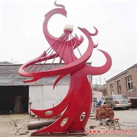 不锈钢红凤凰雕塑 - 卓景雕塑公司