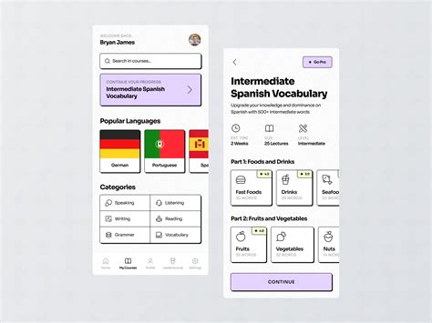 Interactive Spanish Vocably Language App